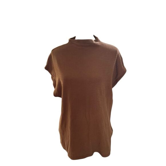 Madewell Oversized Funnelneck Tunic Top in Golden Spinach S - Picture 2 of 8